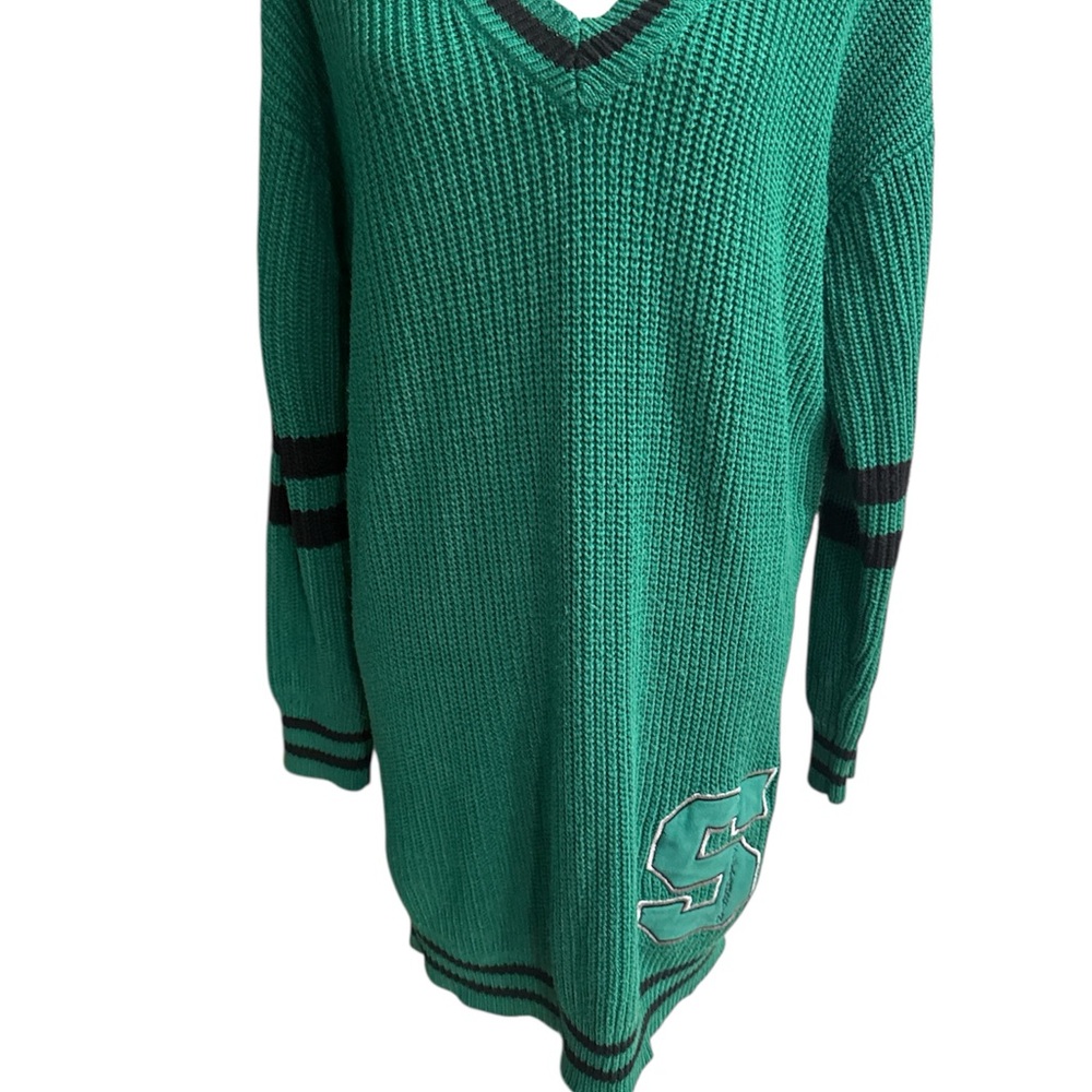 Harry Potter Slytherin Green Knit V-Neck Sweater dress | Item 275
